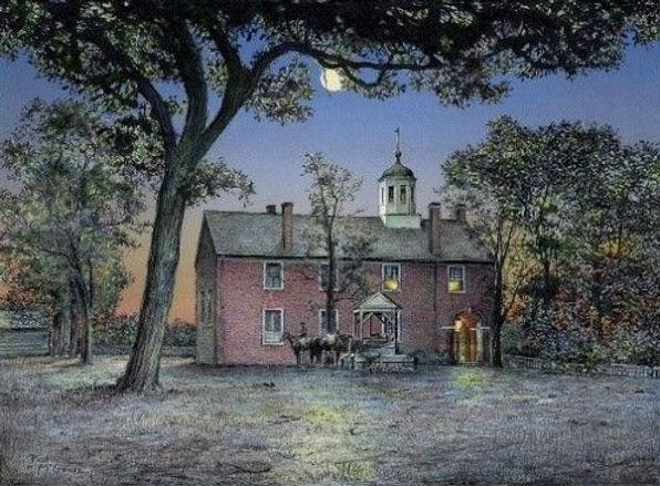 Old Fairfax Courthouse painting by Paul McGee